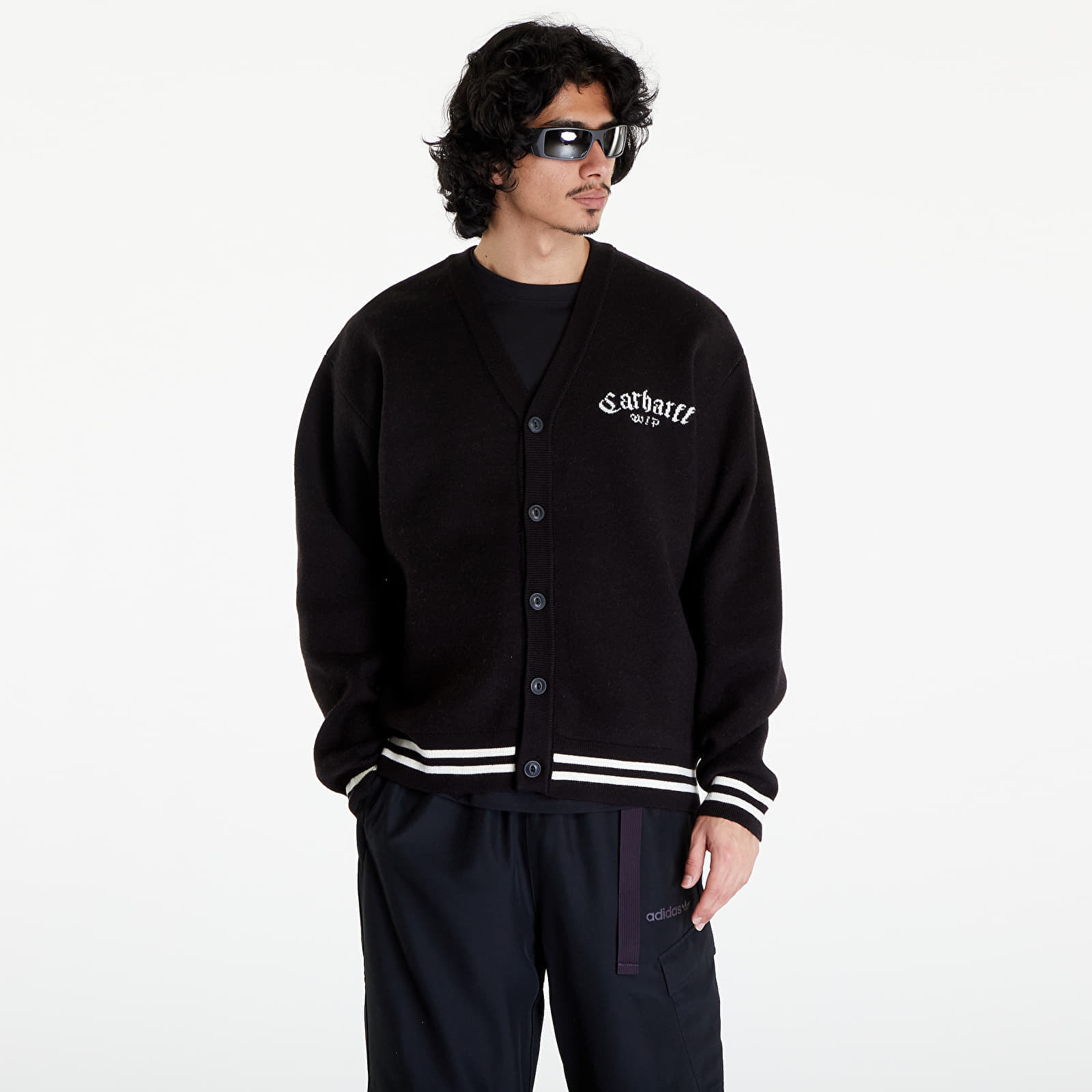 Pull Carhartt WIP Onyx Cardigan UNISEX Black/ Wax XS