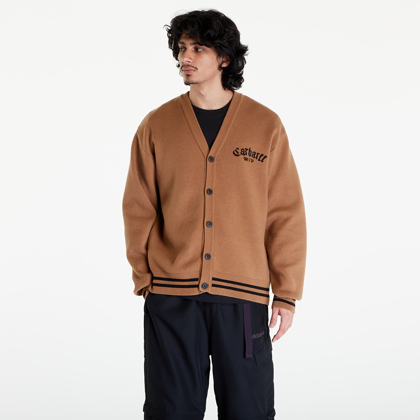 Sweaters Carhartt WIP Onyx Cardigan UNISEX Hamilton Brown/ Black