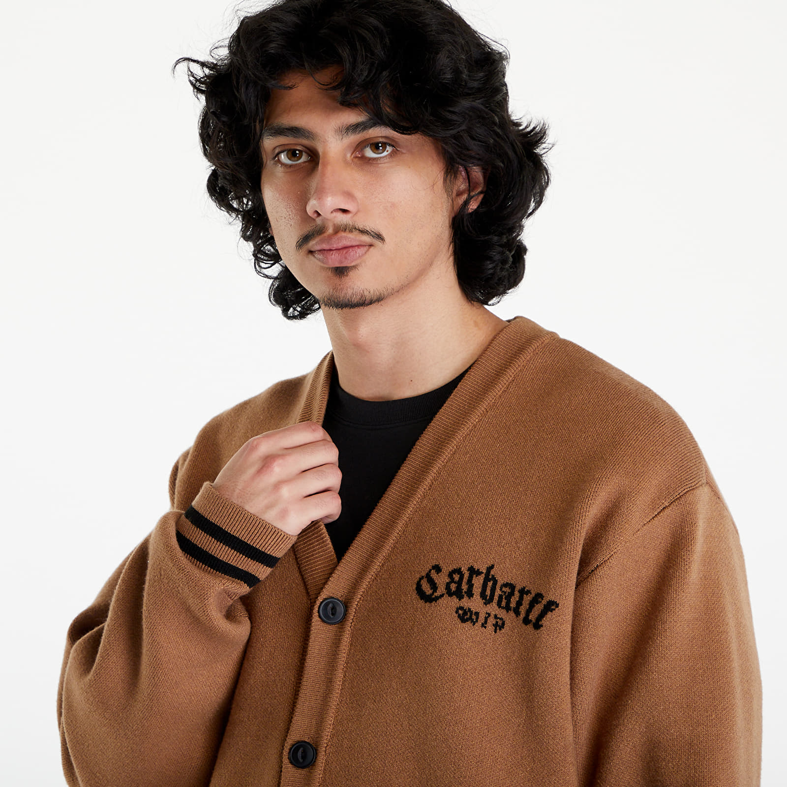 Sweaters Carhartt WIP Onyx Cardigan UNISEX Hamilton Brown/ Black
