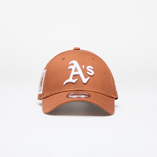 Kšiltovka New Era Oakland Athletics MLB Side Patch 9FORTY Adjustable Cap Brown/ White