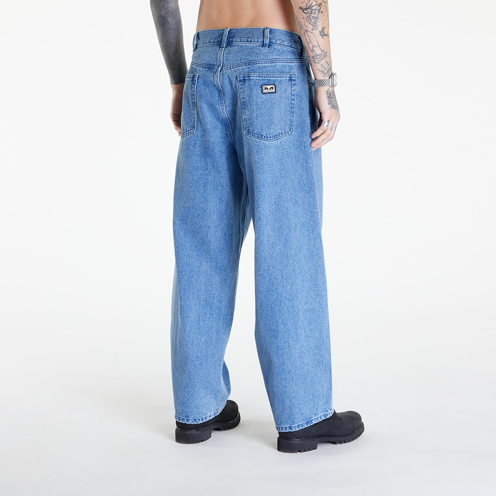 Jeans and trousers OBEY Bigwig Baggy Denim Light Indigo
