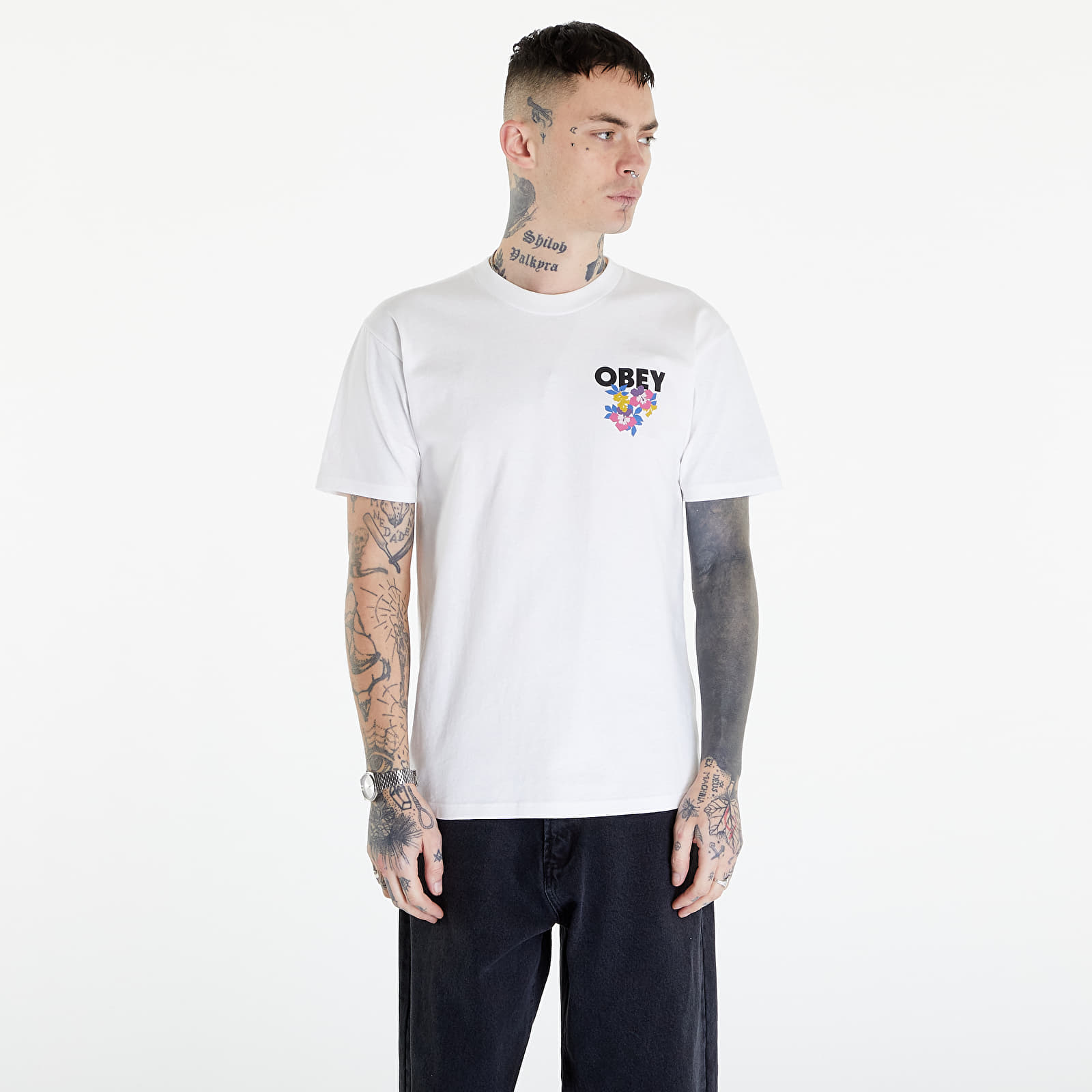 Obey white store t shirt