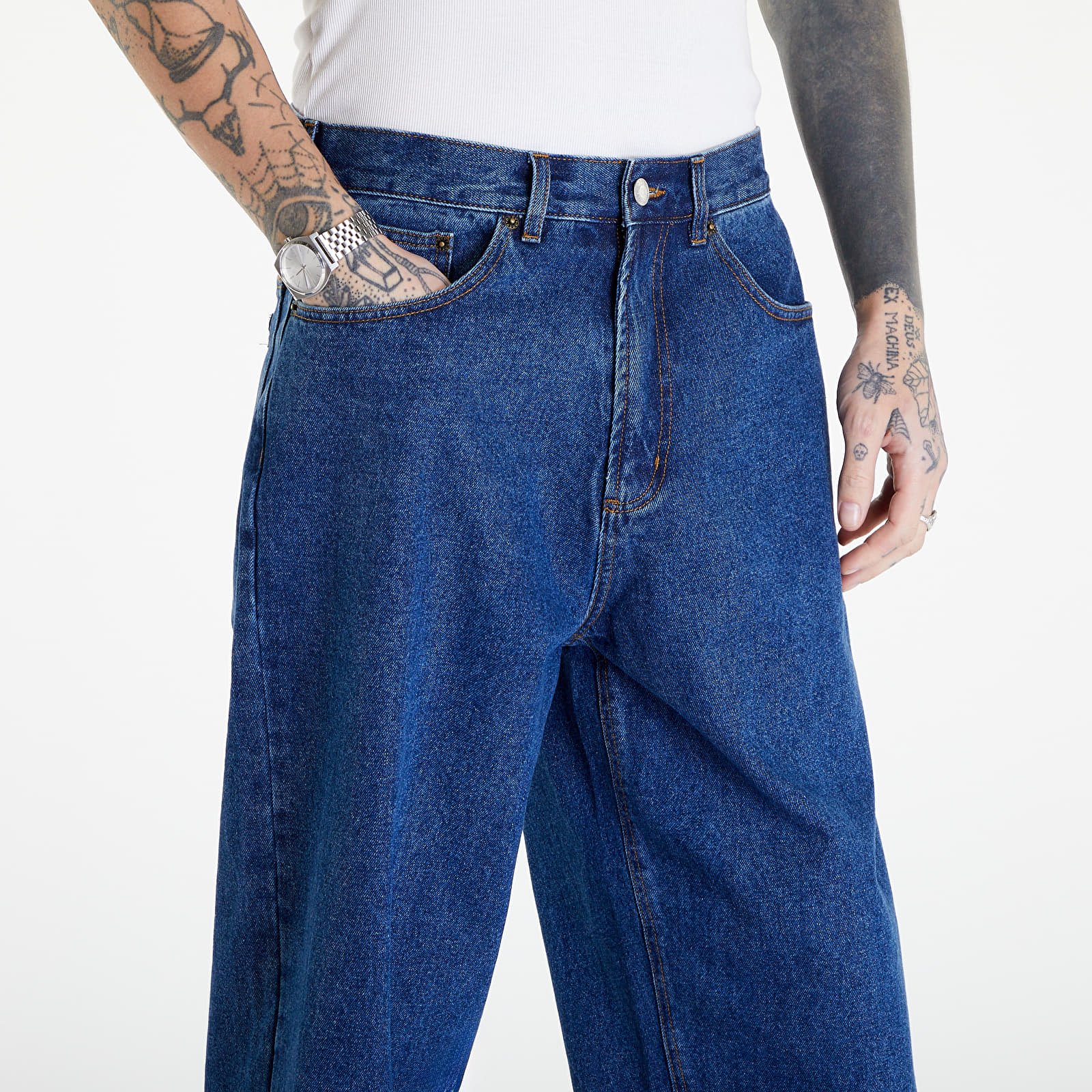 Pants OBEY Bigwig Baggy Denim Stone Wash Indigo