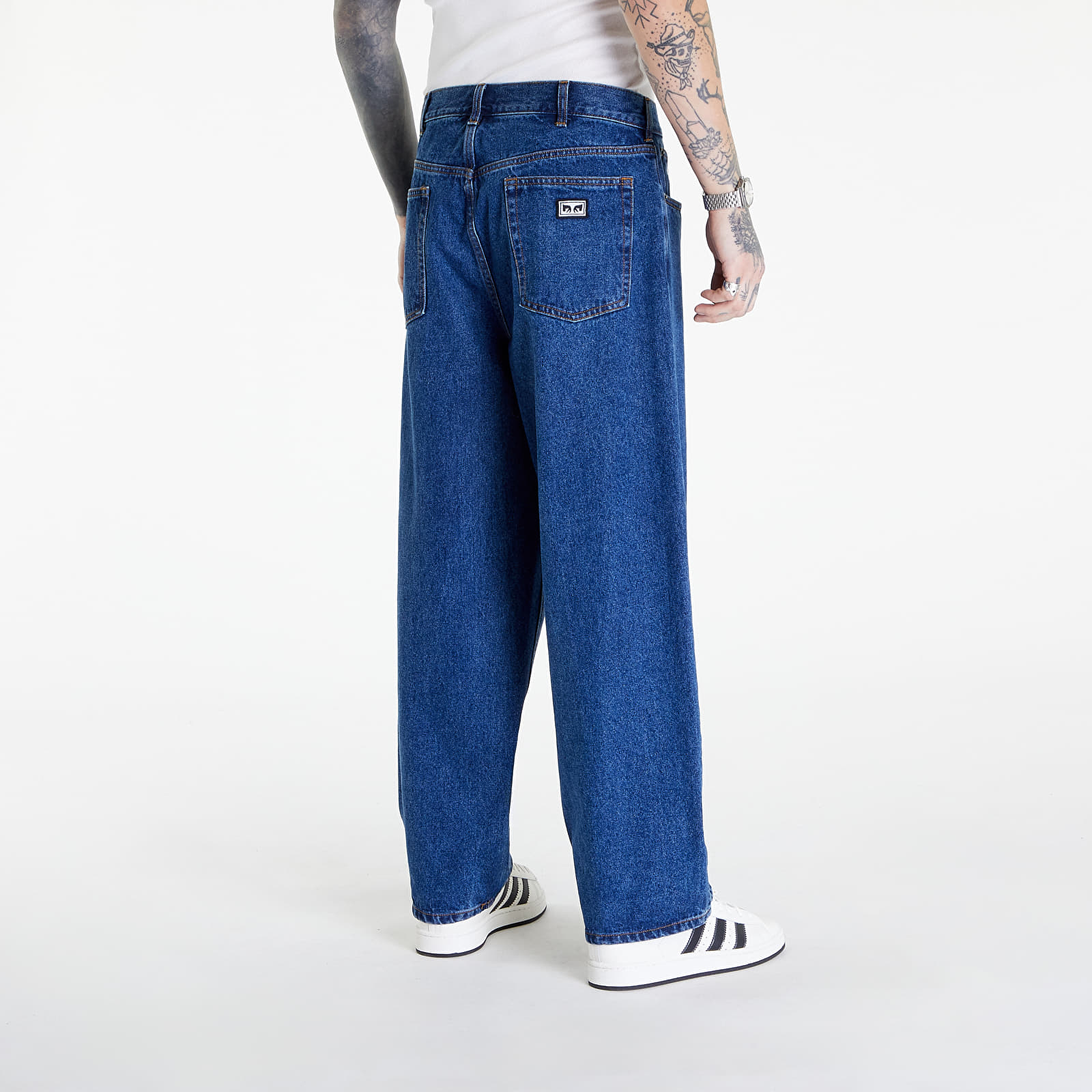 Pants OBEY Bigwig Baggy Denim Stone Wash Indigo