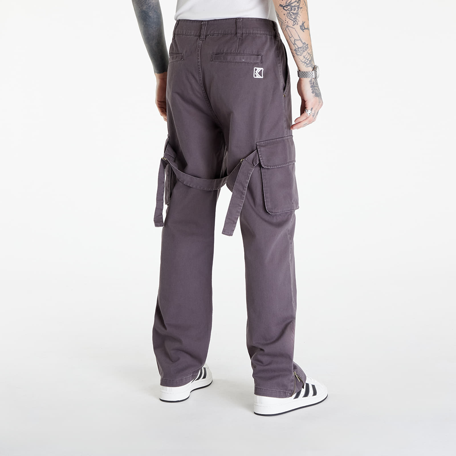 Kavbojke in hlače Karl Kani Small Signature Washed Cargo Pants Anthracite