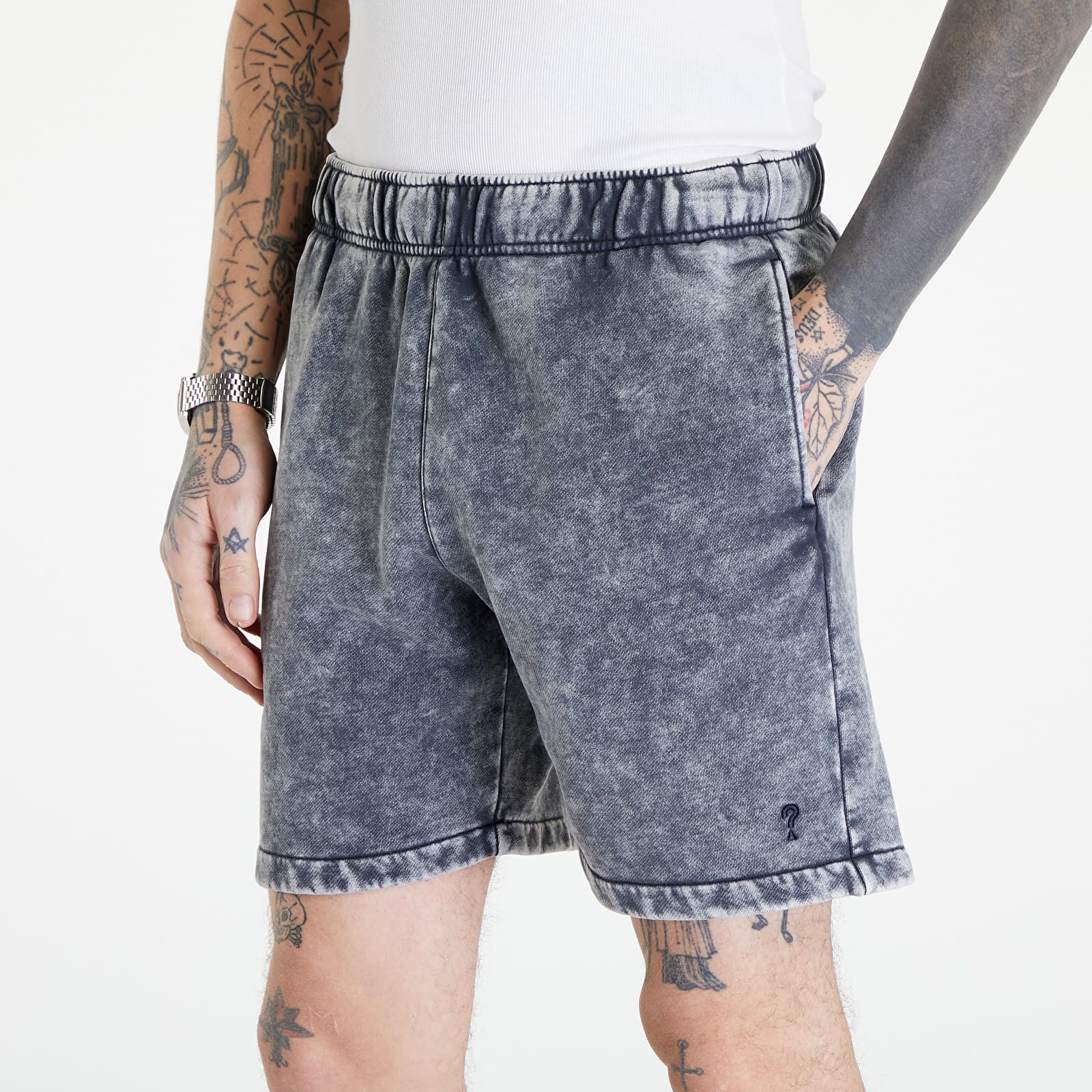 Shorts Guess Originals Acid Fleece UNISEX Short Washed Out Black Mul