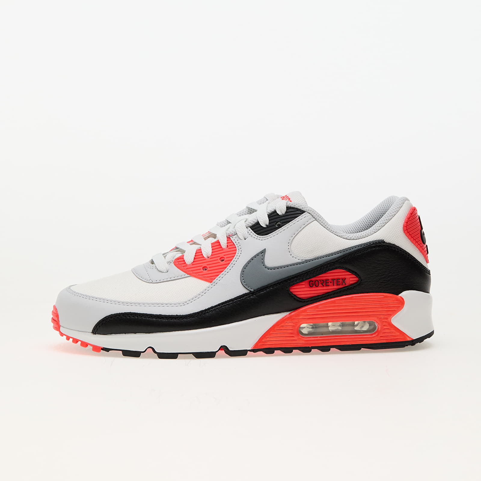 Turnschuhe und Schuhe fur Manner Nike Air Max 90 GTX Summit White Cool Grey Bright Crimson Queens