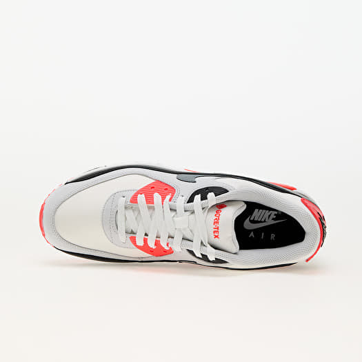Turnschuhe und Schuhe fur Manner Nike Air Max 90 GTX Summit White Cool Grey Bright Crimson Queens
