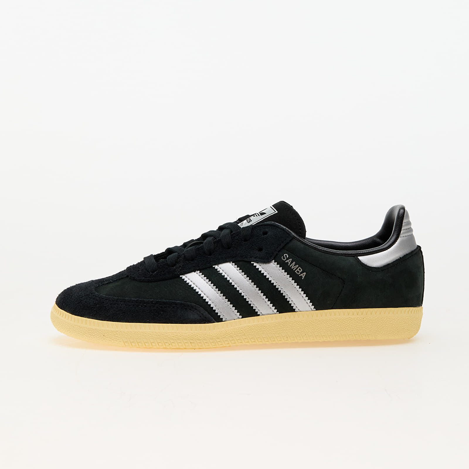 Adidași și pantofi pentru femei adidas Samba Og W Core Black/ Metallic Silver/ Almost Yellow