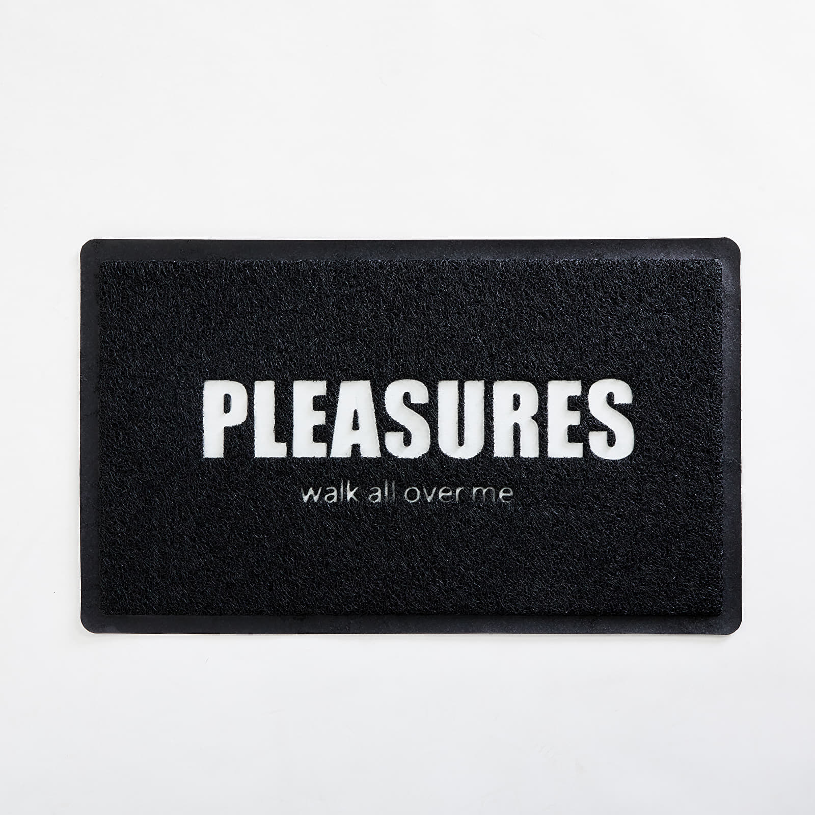 PLEASURES Over Me Rubber Door Mat Black