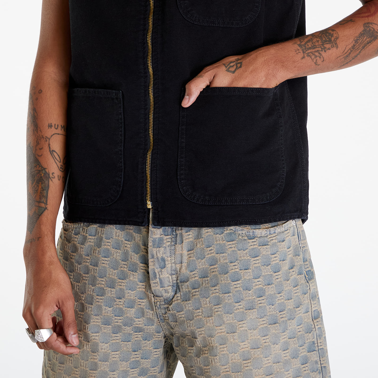 Gilets Carhartt WIP Arbor Vest UNISEX Black Aged Canvas