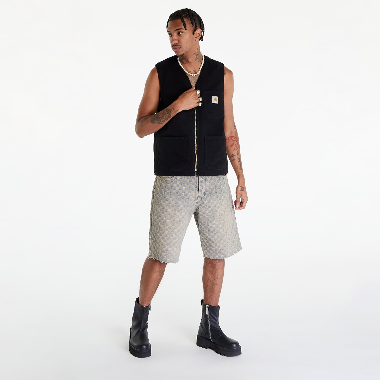 Gilets Carhartt WIP Arbor Vest UNISEX Black Aged Canvas