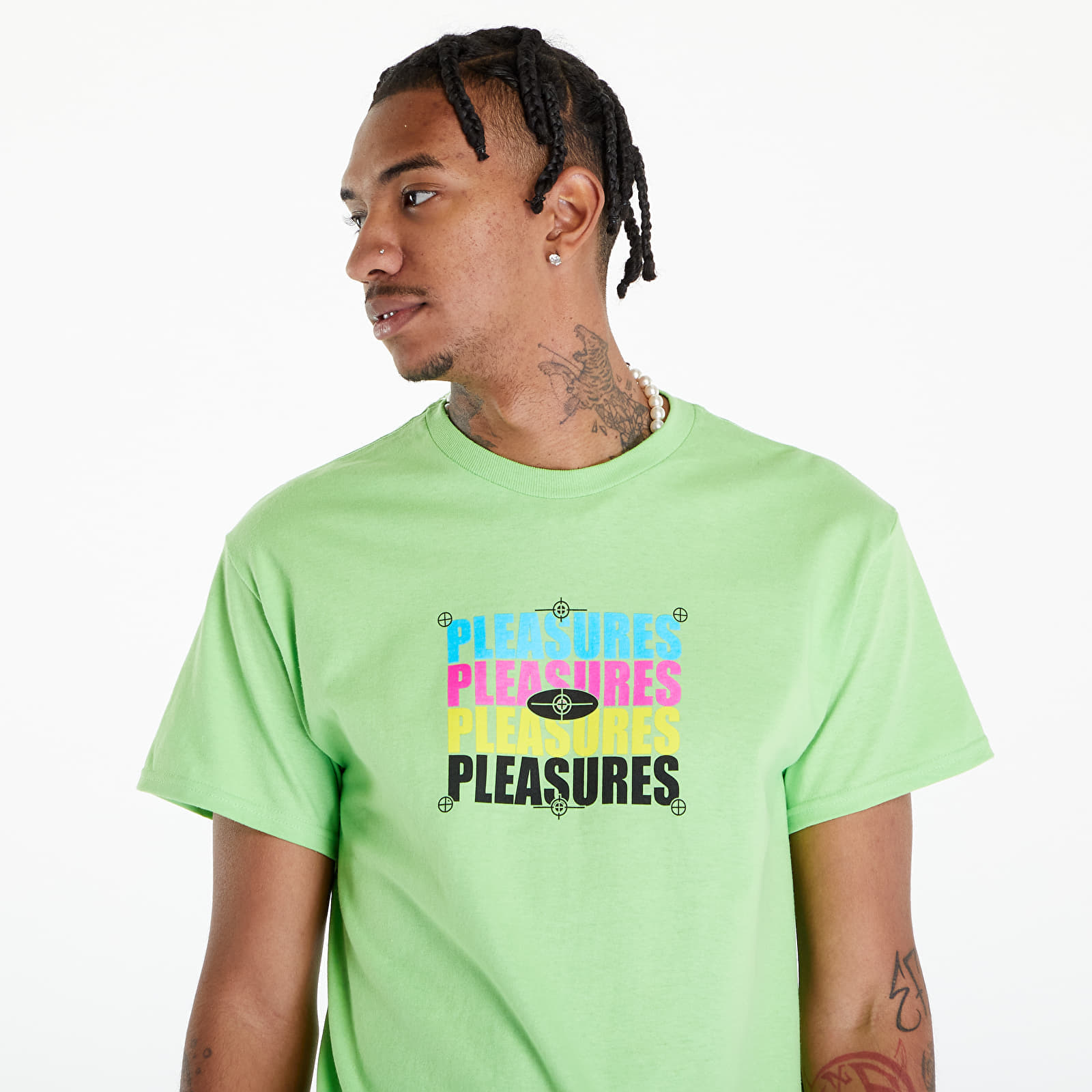 Tricou PLEASURES Cmyk T-Shirt Lime - 1 | YEO