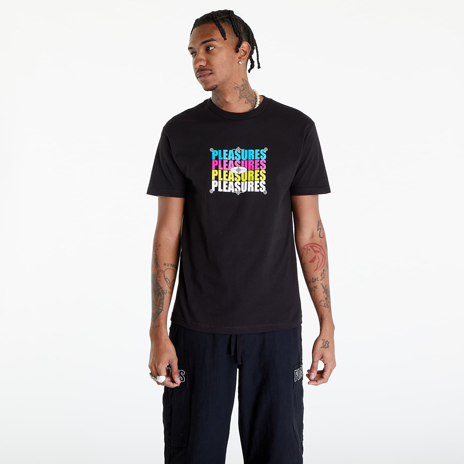 Trička PLEASURES Cmyk T-Shirt Black