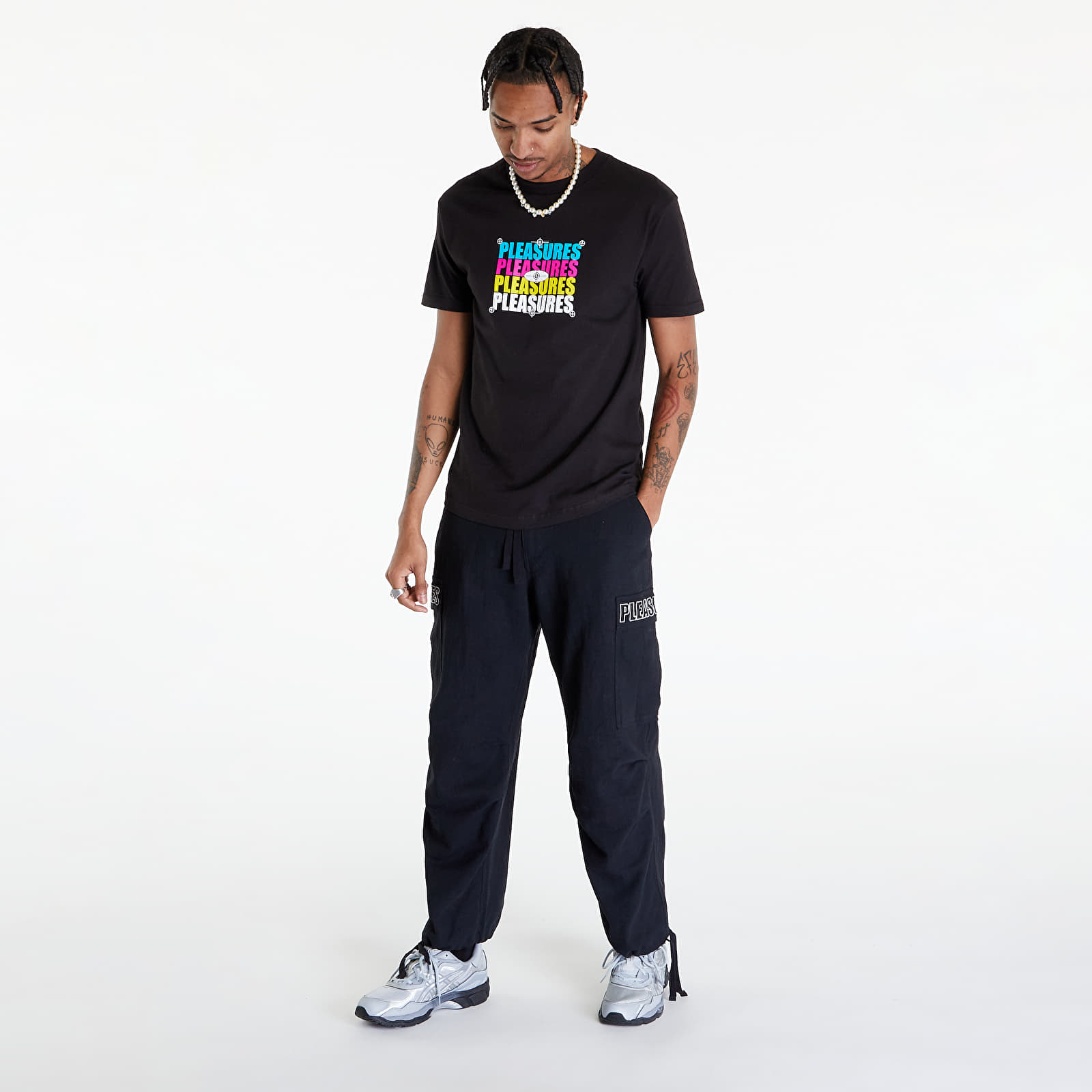 Trička PLEASURES Cmyk T-Shirt Black