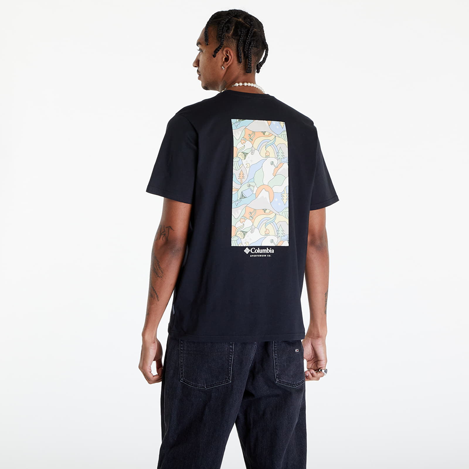 Tricouri  Columbia Explorers Canyon™ Back Short Sleeve Tee Black/ Epicamp