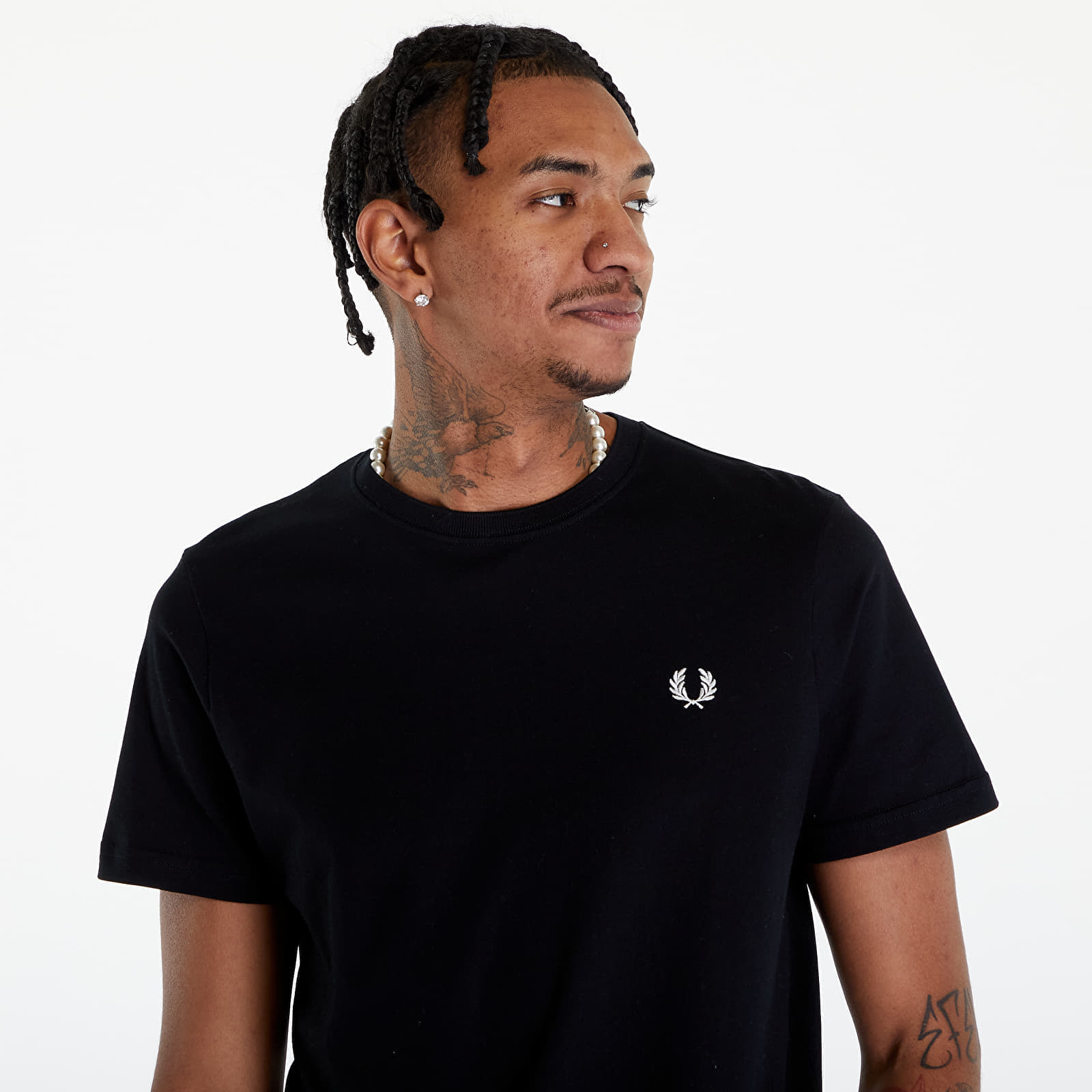 Tricou FRED PERRY Crew Neck T-Shirt Black - 1 | YEO