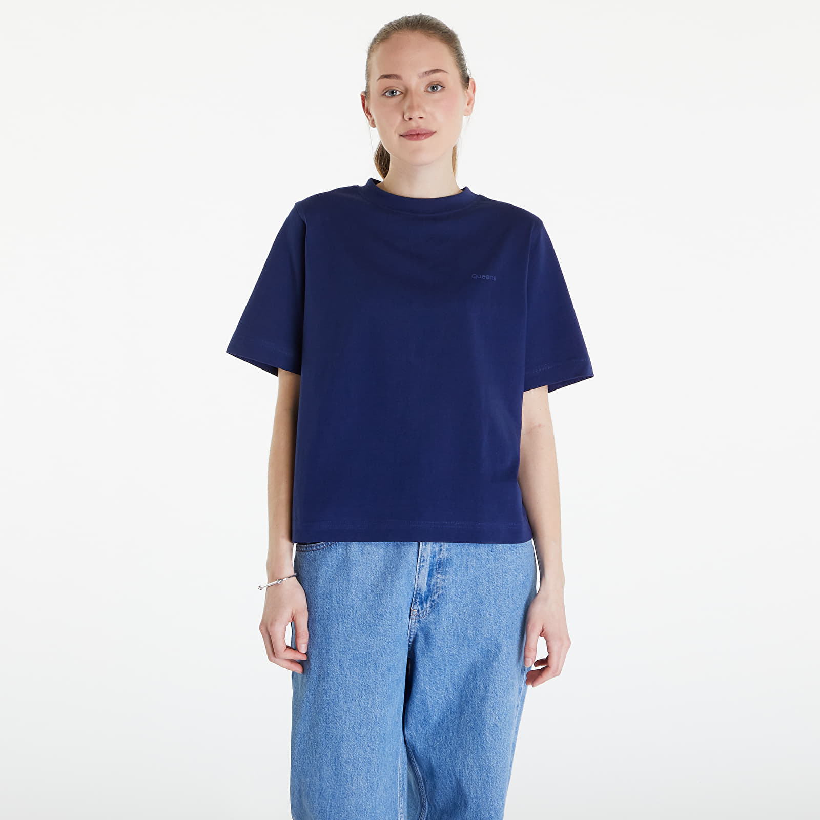 Majice Queens 3-Pack Women's Essential Tonal Print Black/ White/ Navy