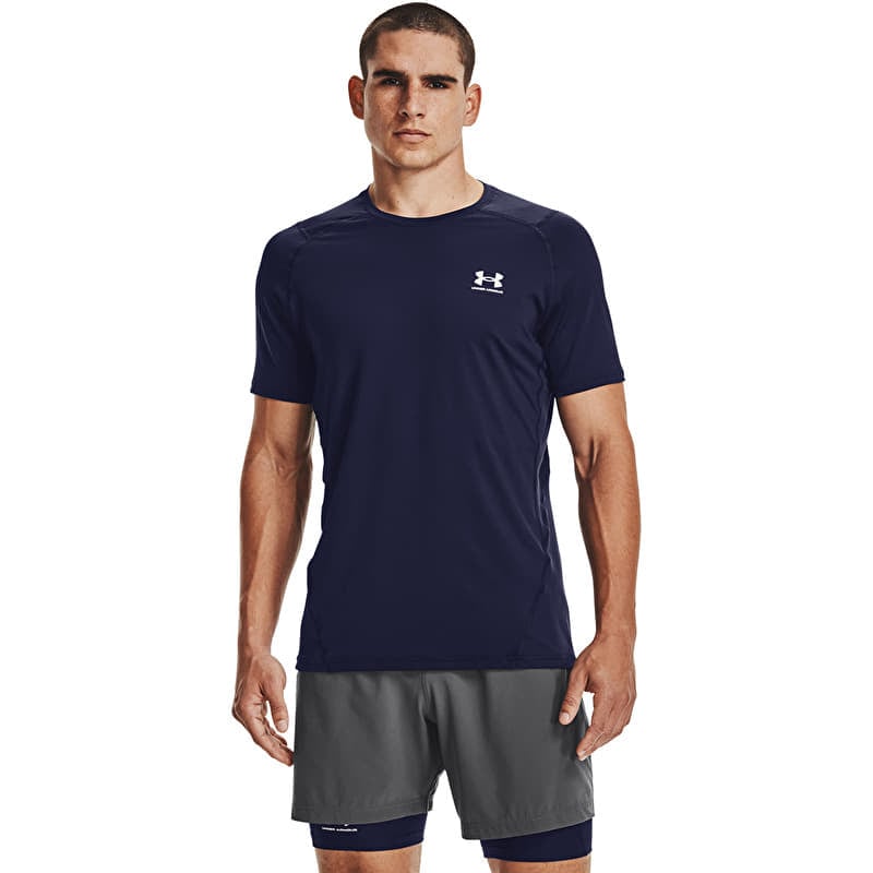 Тениска Under Armour Hg Armour Fitted Ss Midnight Navy