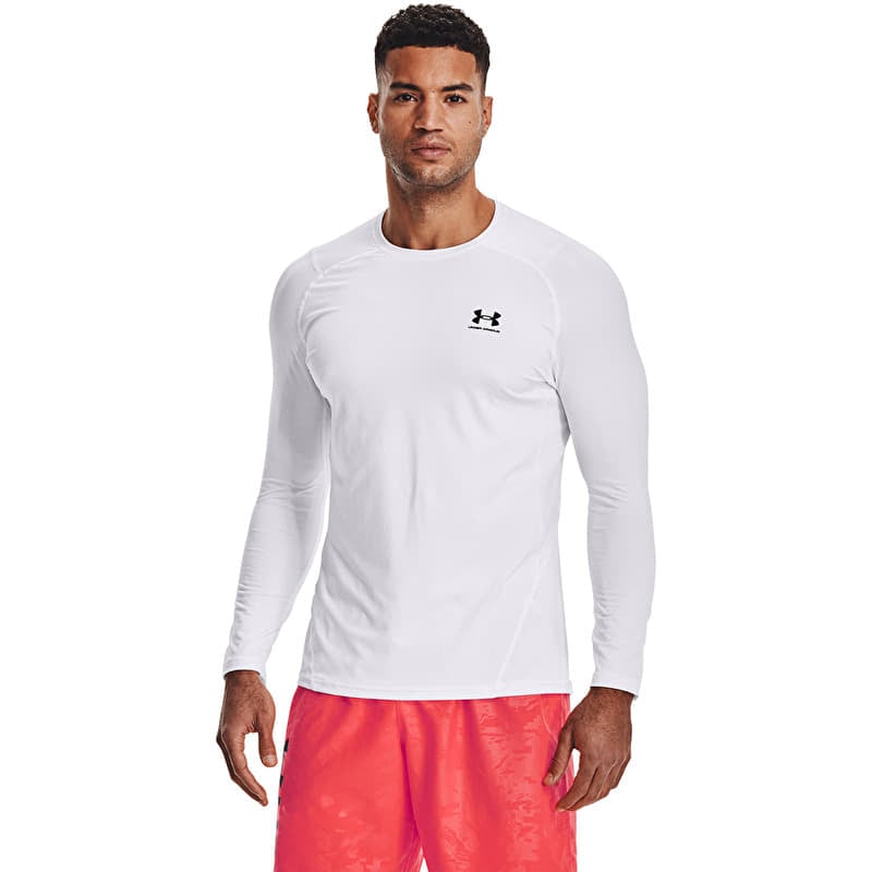 T-shirt Under Armour Hg Armour Fitted Ls White