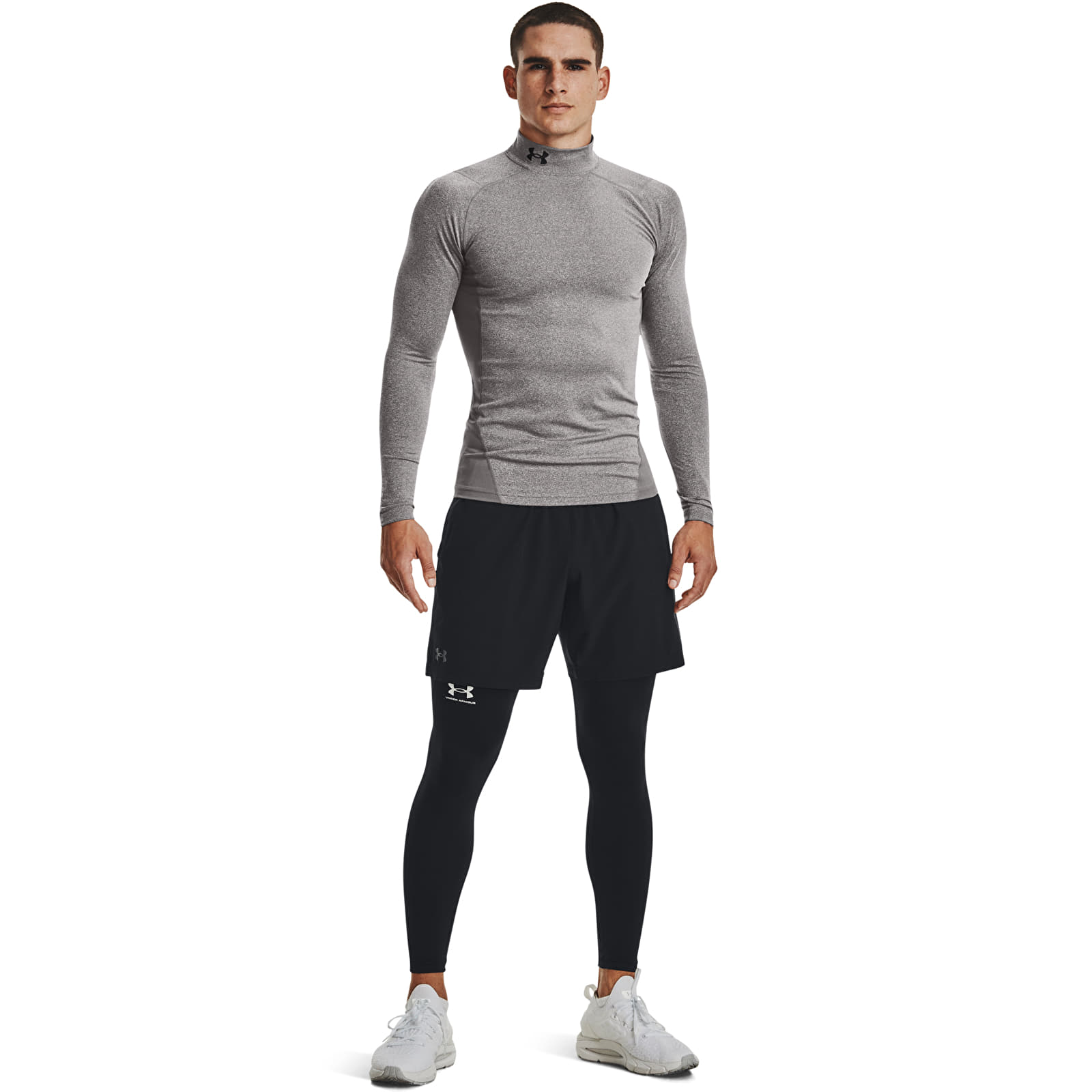 T-särgid Under Armour Cg Armour Comp Mock Charcoal Light Heather