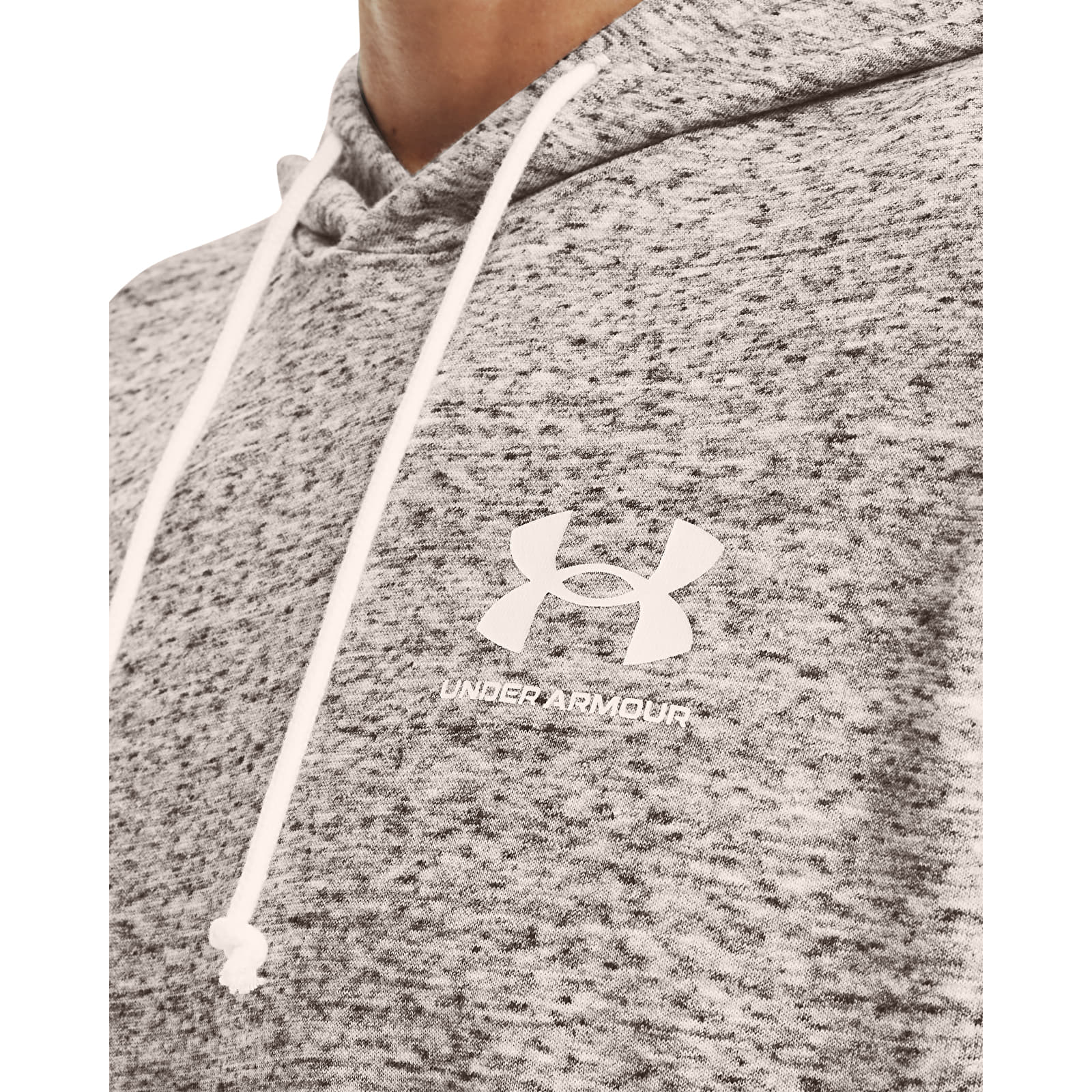 Camisetas Under Armour Rival Terry Lc Ss Hd Onyx White