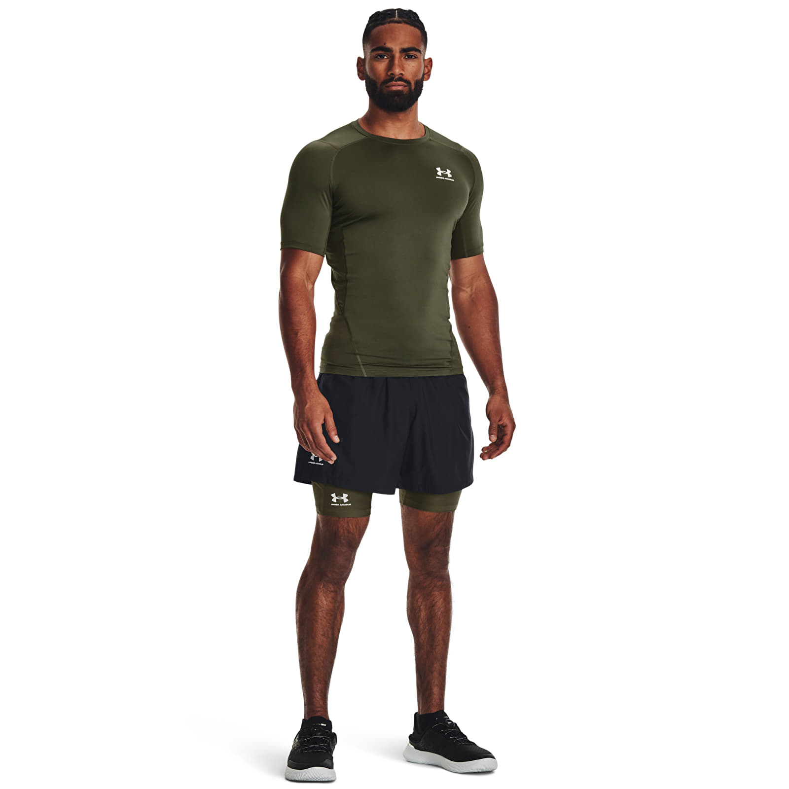 Koszulki Under Armour Hg Armour Comp Ss Marine Od Green