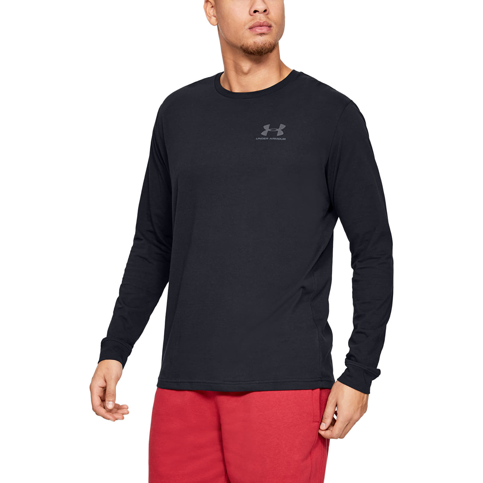 Tricou Under Armour Sportstyle Left Chest Ls Black