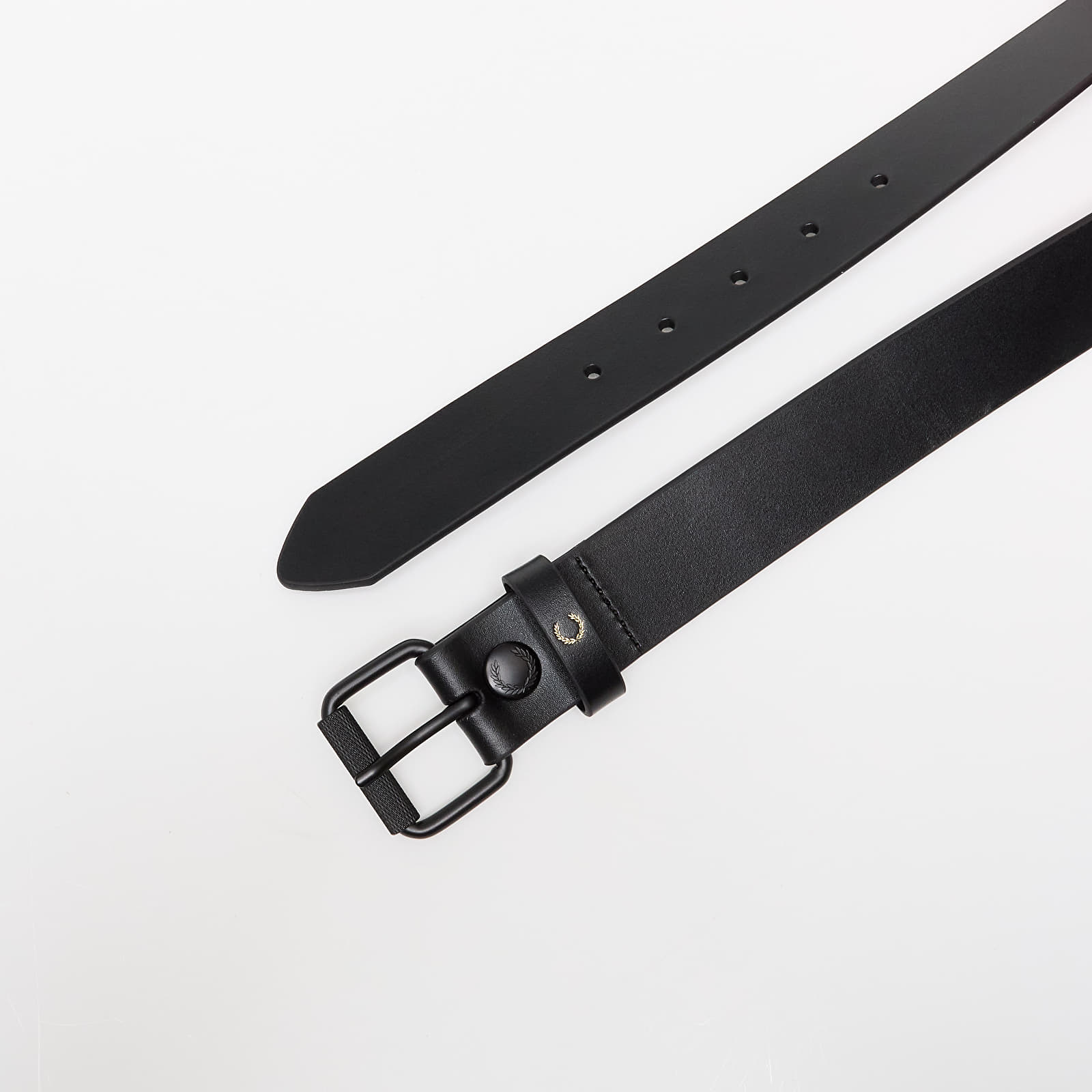 Ζώνες FRED PERRY Burnished Leather Belt Black