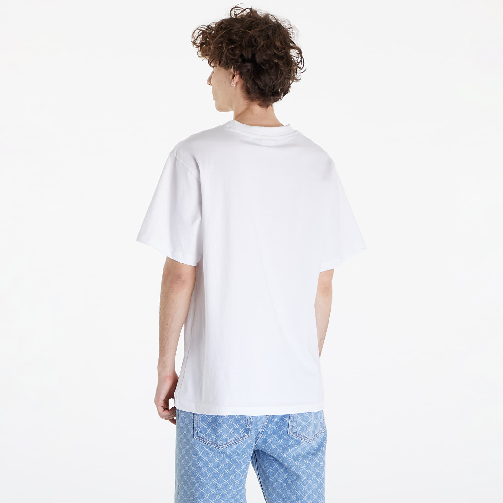 Tricouri Queens Men's Essential T-Shirt With Contrast Print White