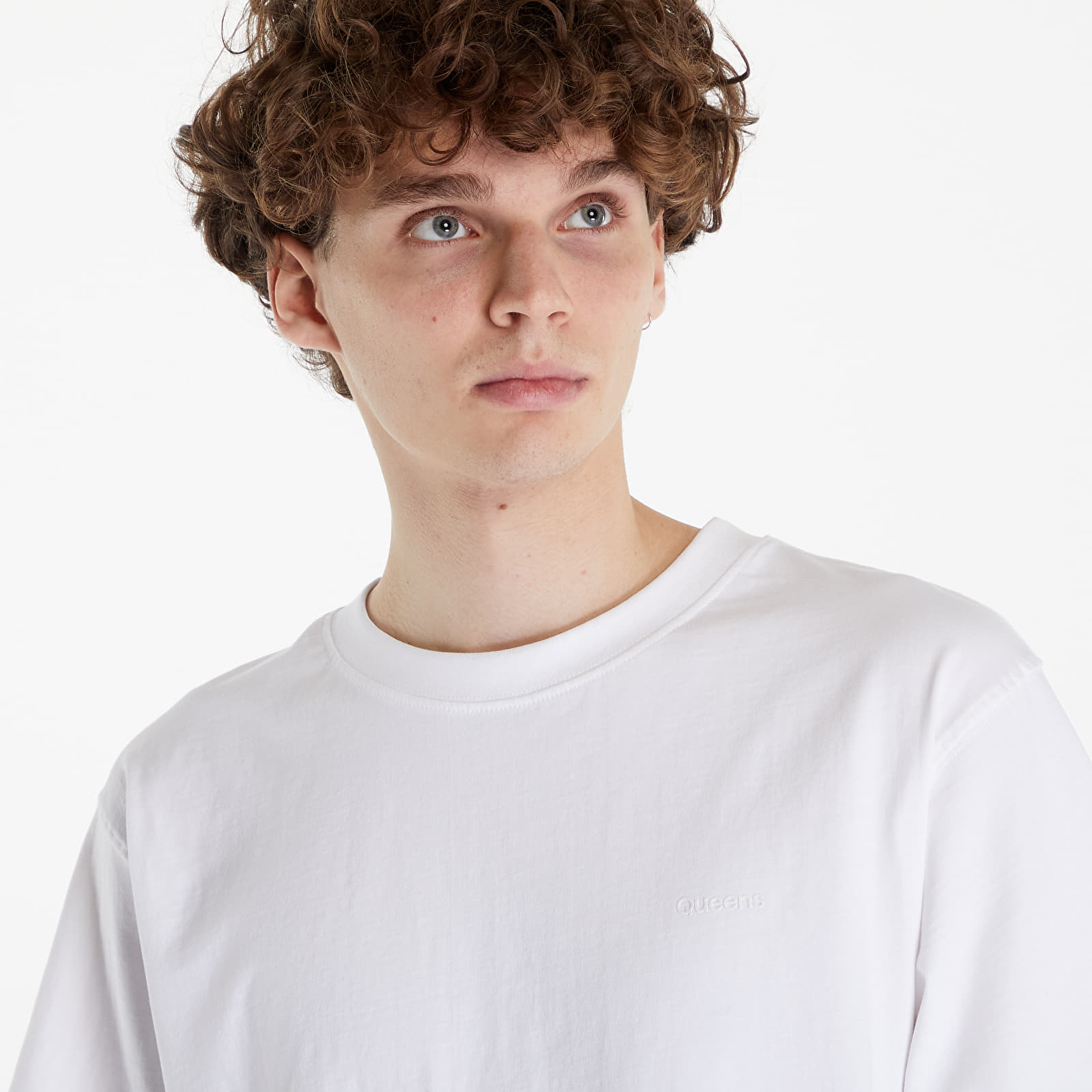 Majice Queens Men's Essential T-Shirt With Tonal Print White