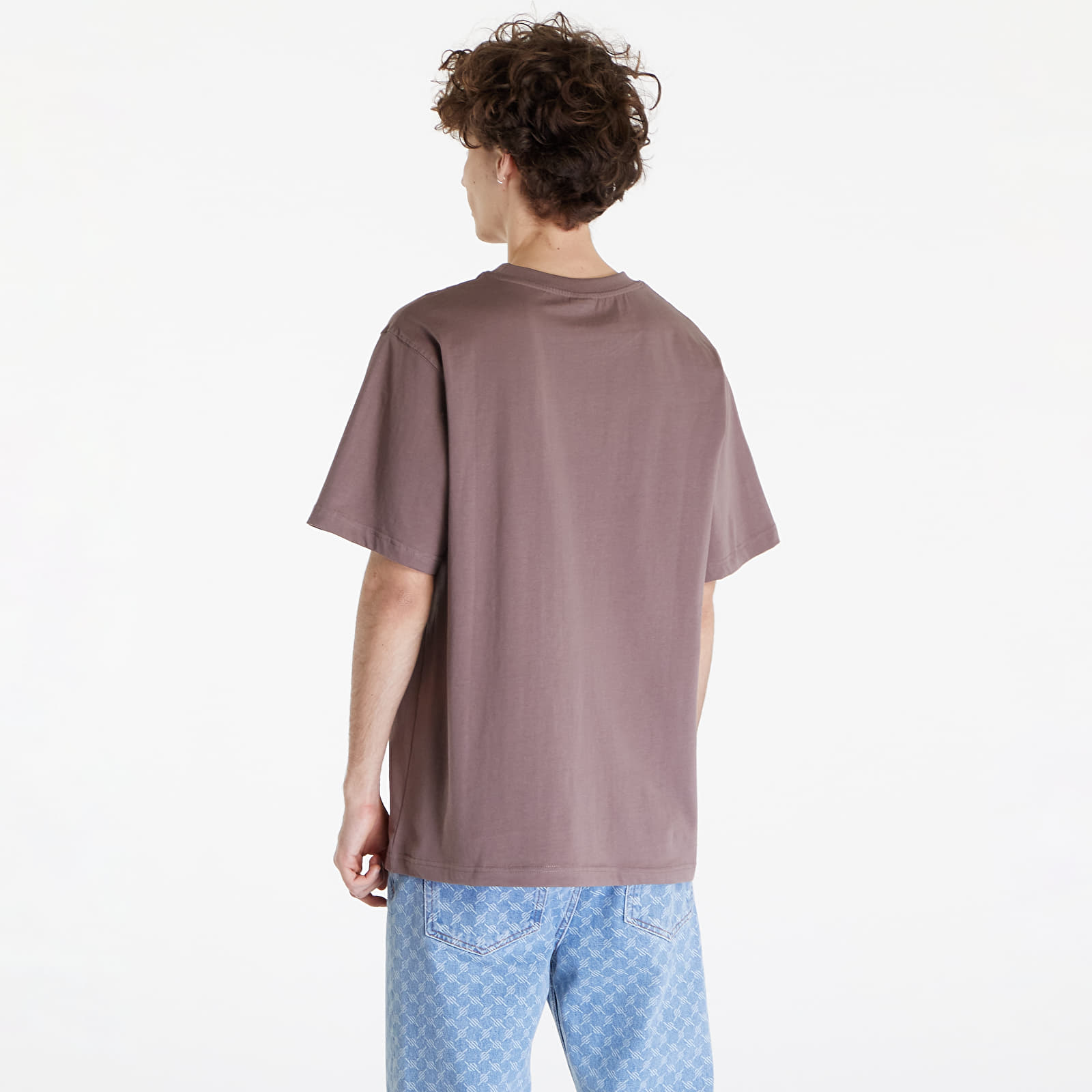 T-Shirts Queens Men's Essential T-Shirt With Contrast Print Mauve