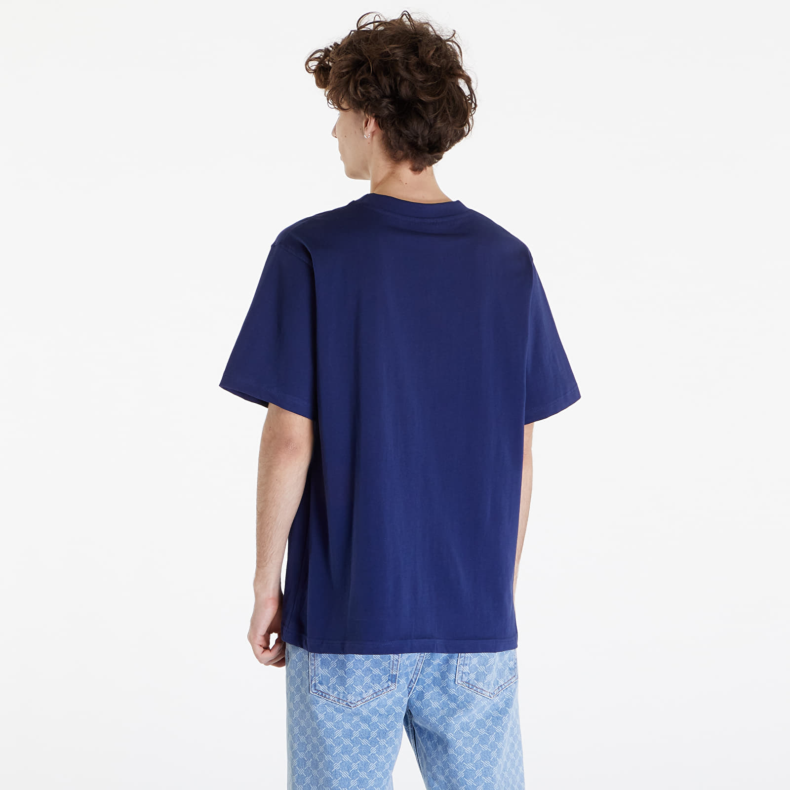 T-Shirts Queens Men's Essential T-Shirt With Contrast Print Navy