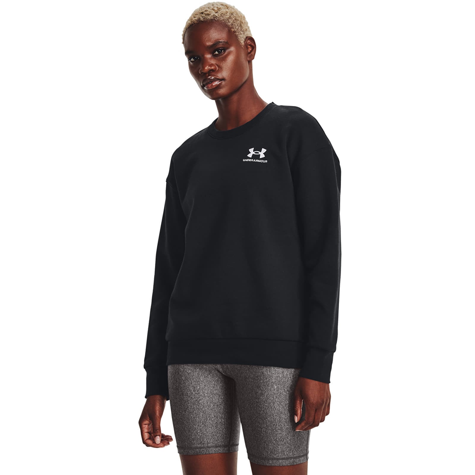 Sweatshirt Under Armour Essential Fleece Crew Black L