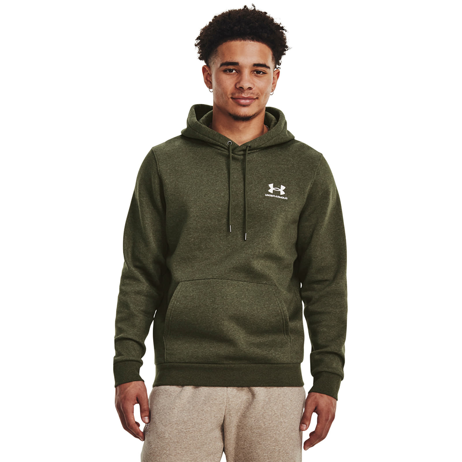 Sweatshirt Under Armour Essential Fleece Hoodie Marine Od Green S