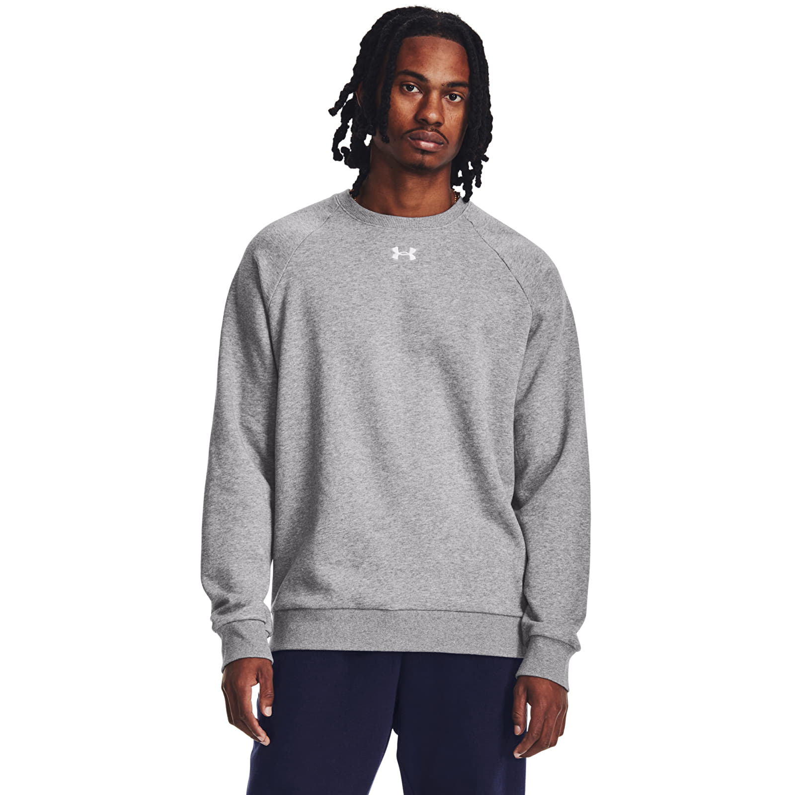 Sudaderas Under Armour Rival Fleece Crew Castlerock Light Heather