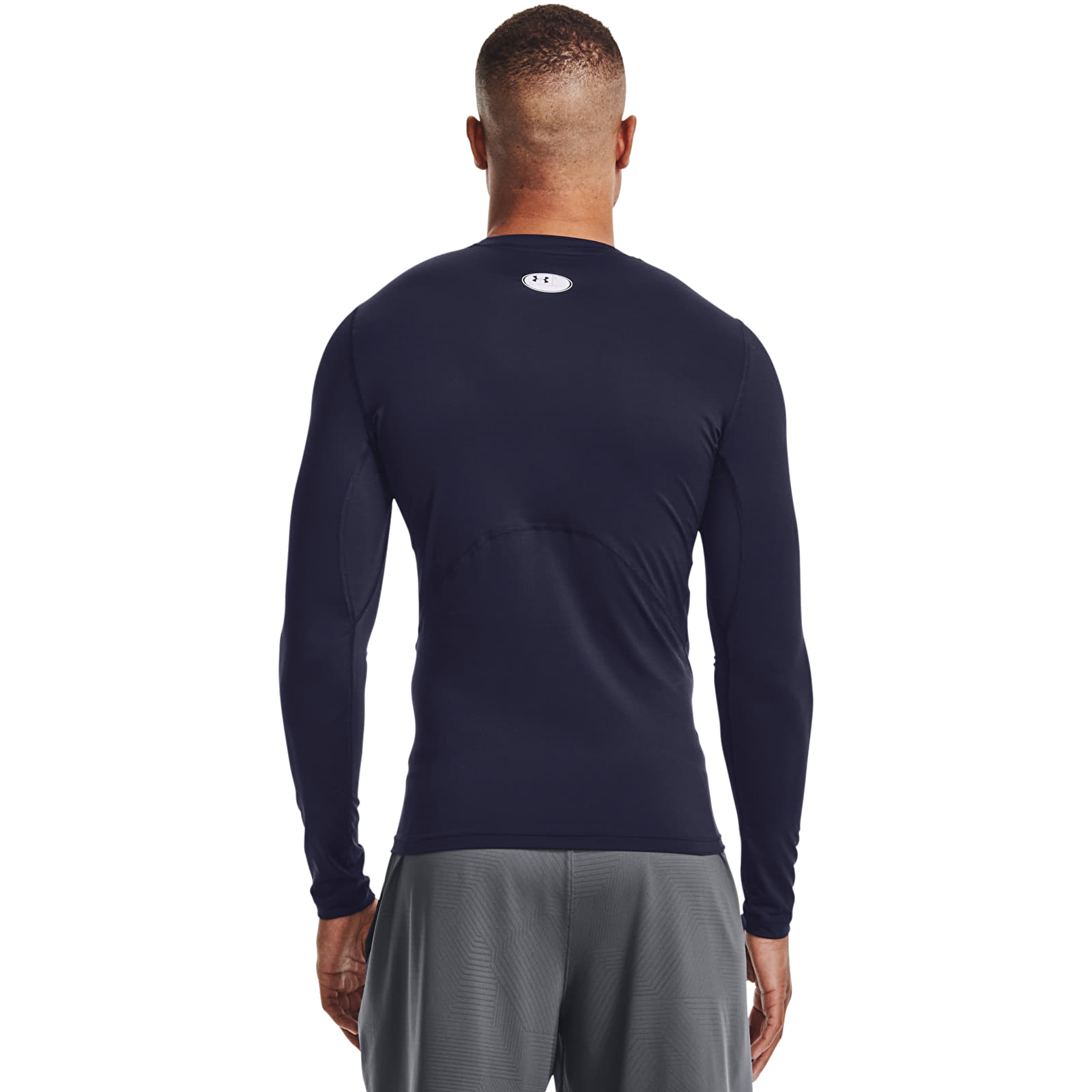 Camisetas hombre Under Armour Hg Armour Comp LS Midnight Navy/ White