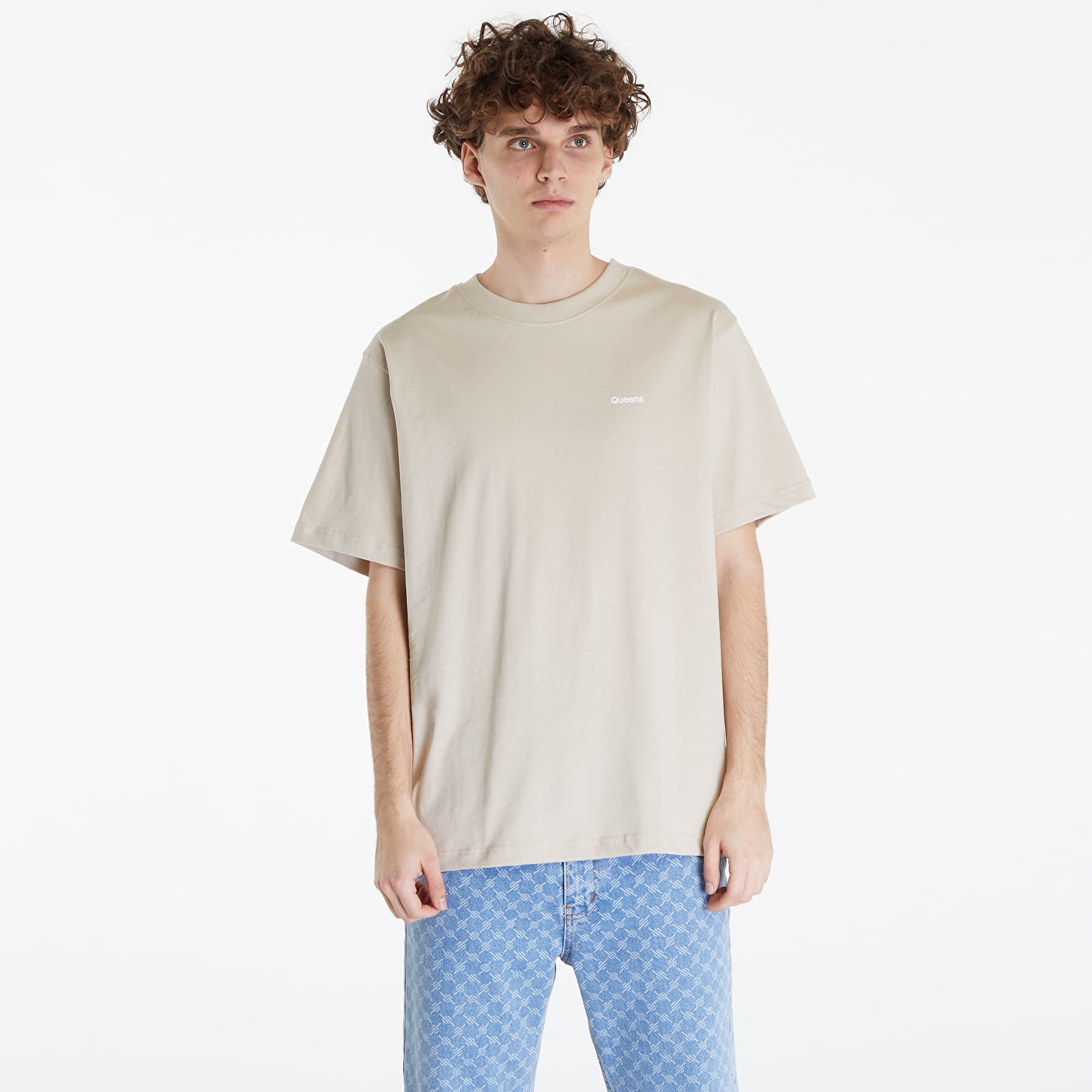 Camisetas Queens 3-Pack Men’s Essential Contrast Print Mauve/ Sand/ Navy