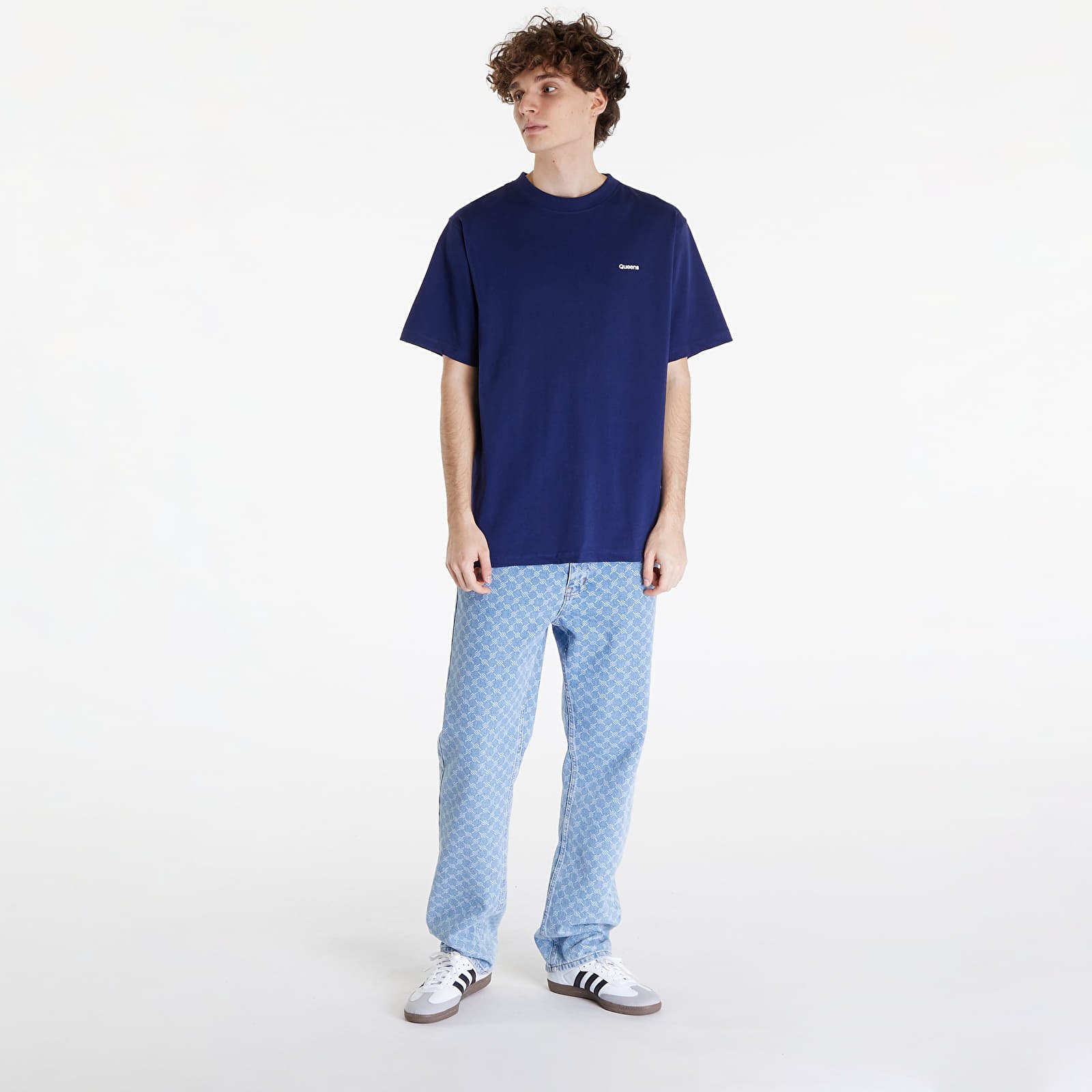 Camisetas Queens 3-Pack Men’s Essential Contrast Print Mauve/ Sand/ Navy
