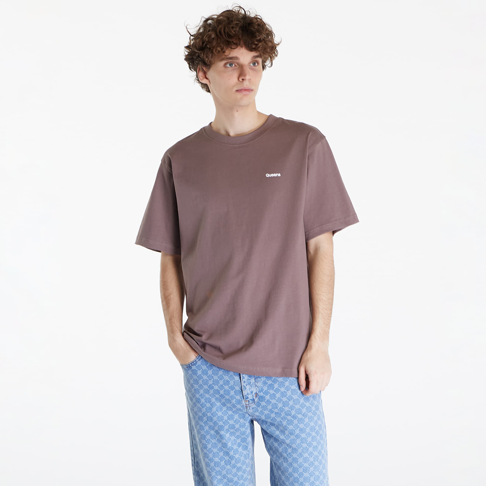 T-särgid Queens 5-Pack Men’s Essential Contrast Print Black/ White/ Navy/ Mauve/ Sand