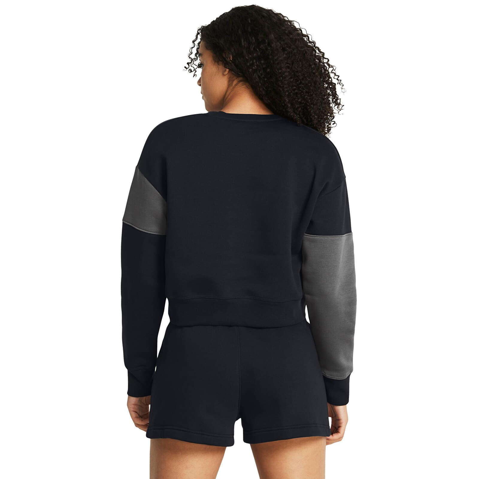 Hettegensere og sweatshirts Under Armour Essential Fleece Crop Crew Black 001