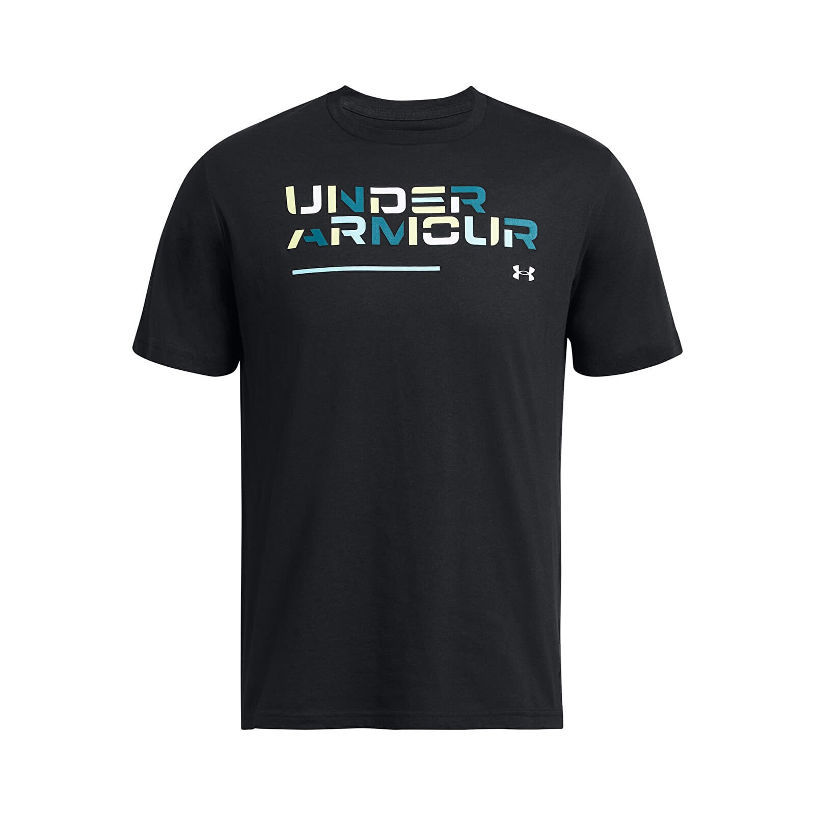 T-shirts  Under Armour Colorblock Wordmark Ss Black 001