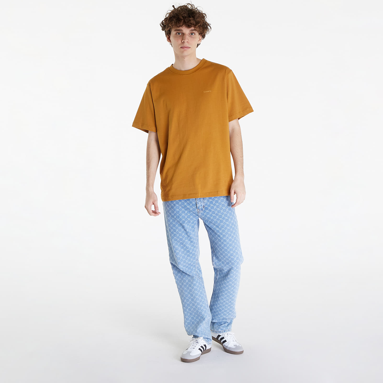 T-shirts Queens 3-Pack Men’s Essential Contrast Print Mustard/ Bordeaux/ Navy