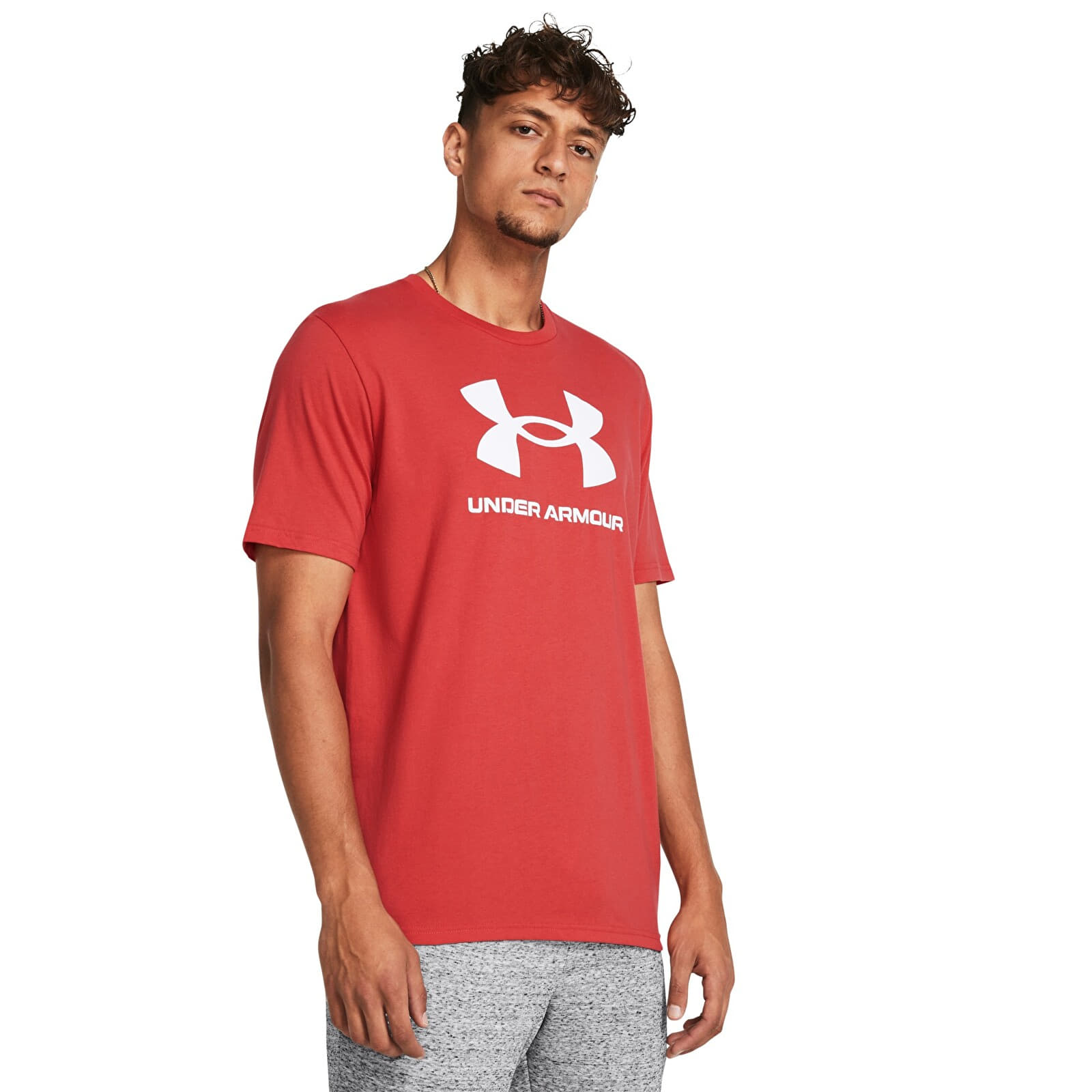 Trička Under Armour Sportstyle Logo Update Ss Red Solstice 814