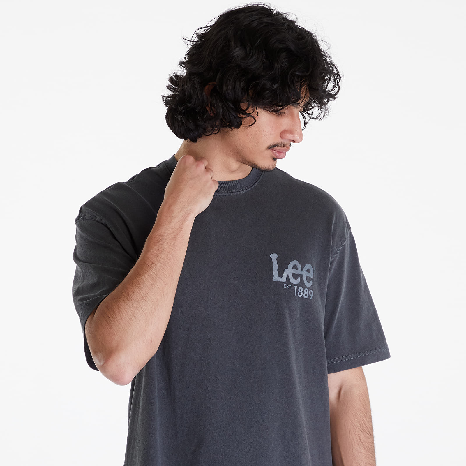 T-shirts Lee Loose Logo Tee Washed Black