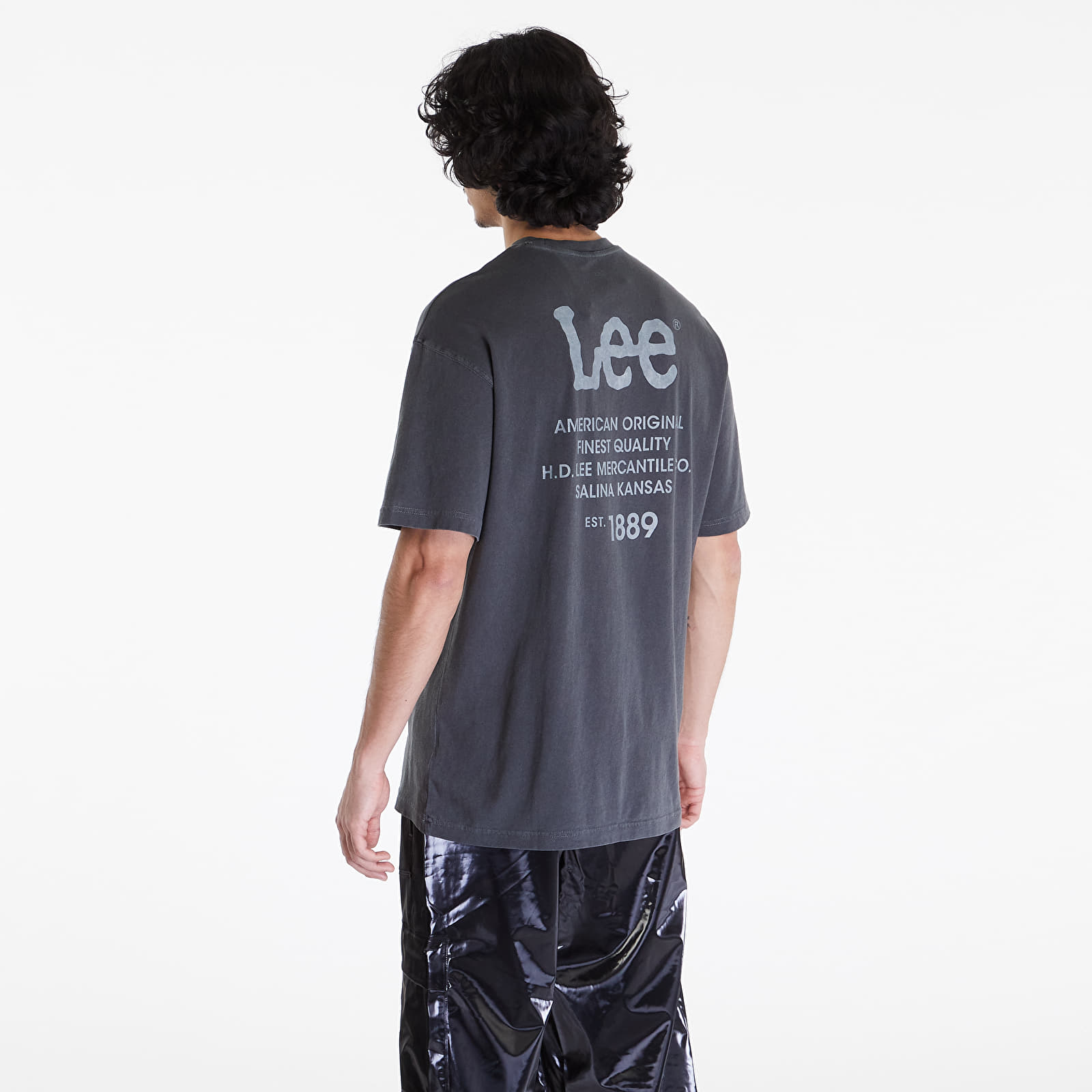 T-shirts Lee Loose Logo Tee Washed Black