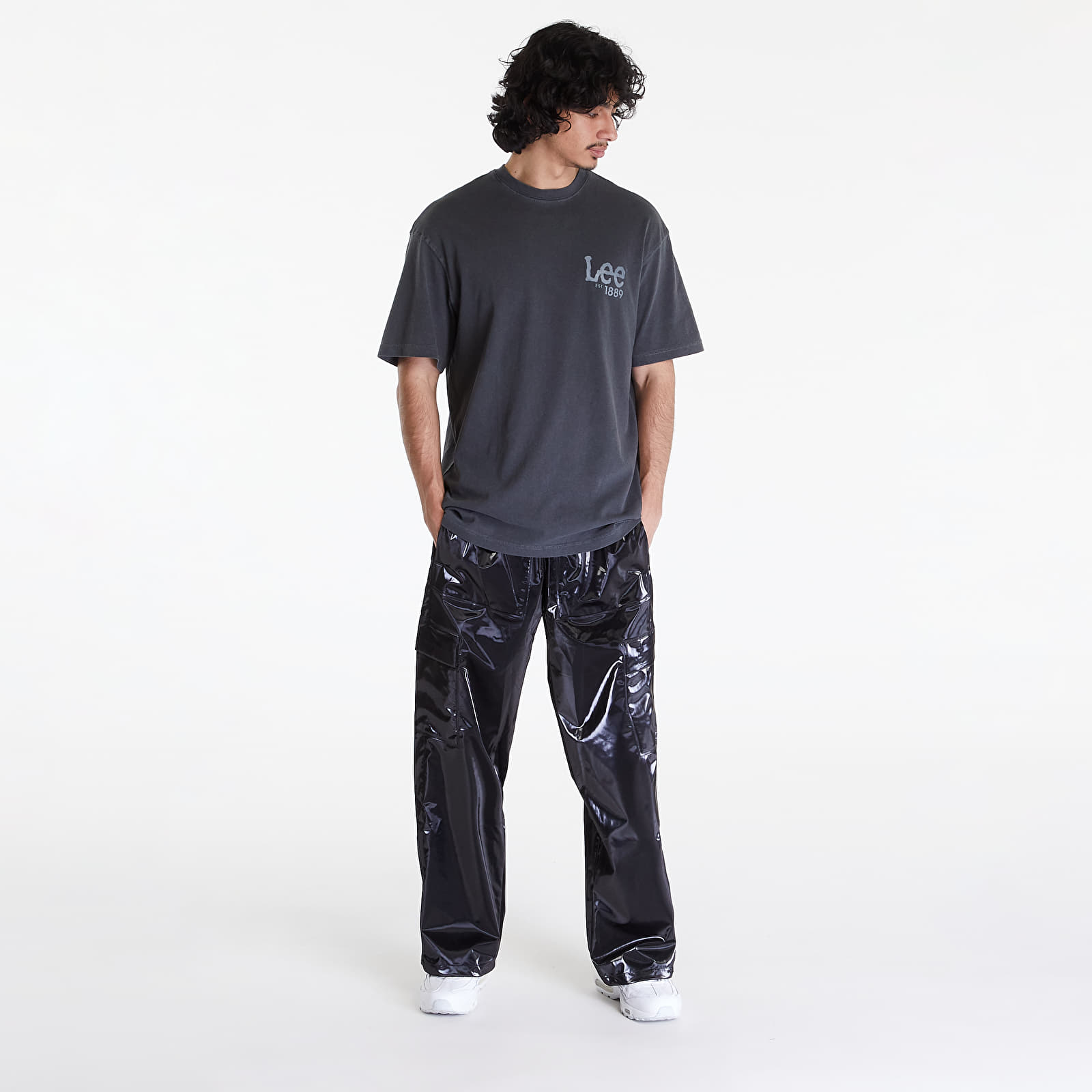 T-shirts Lee Loose Logo Tee Washed Black