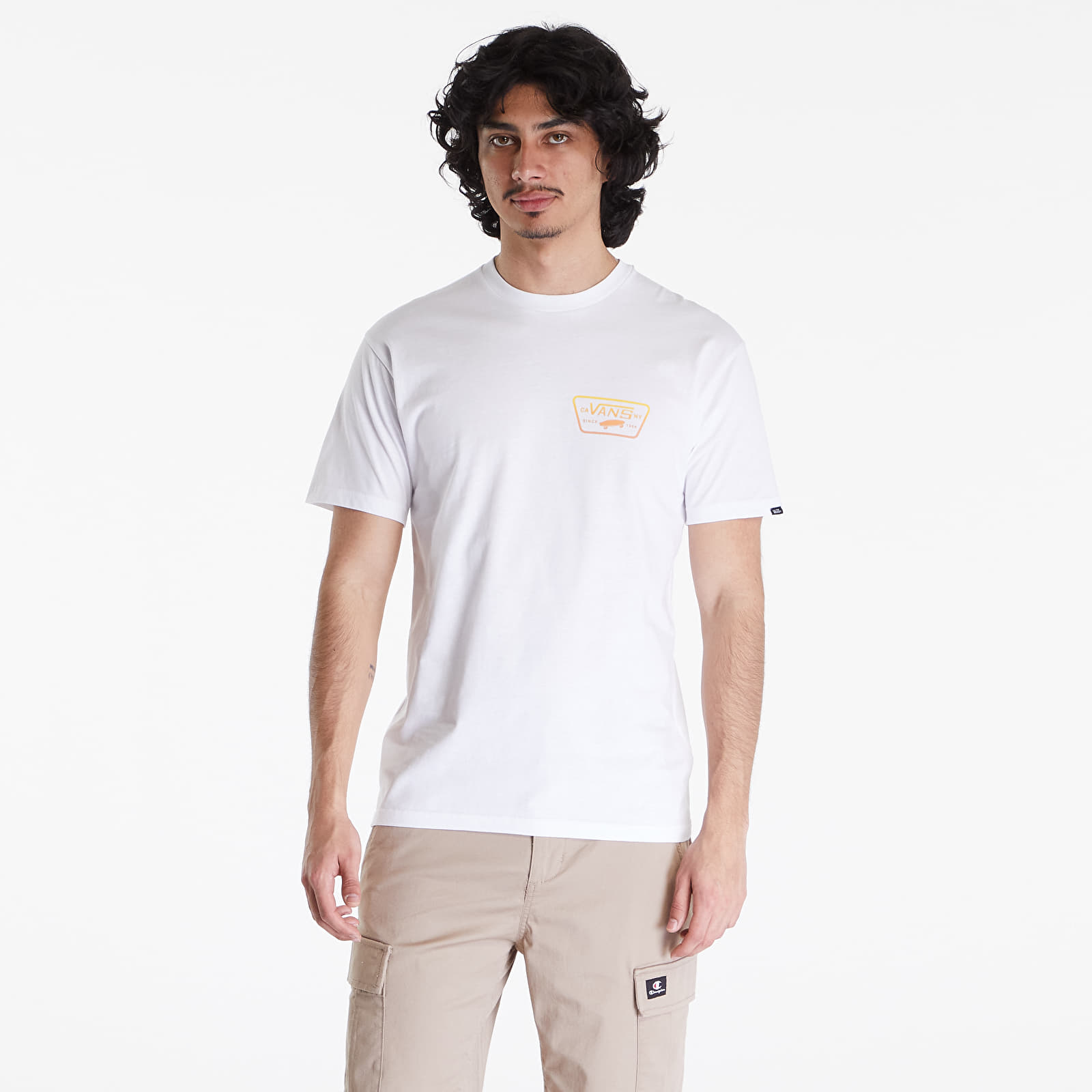Camisetas Vans Full Patch Back SS Tee White/ Copper Tan