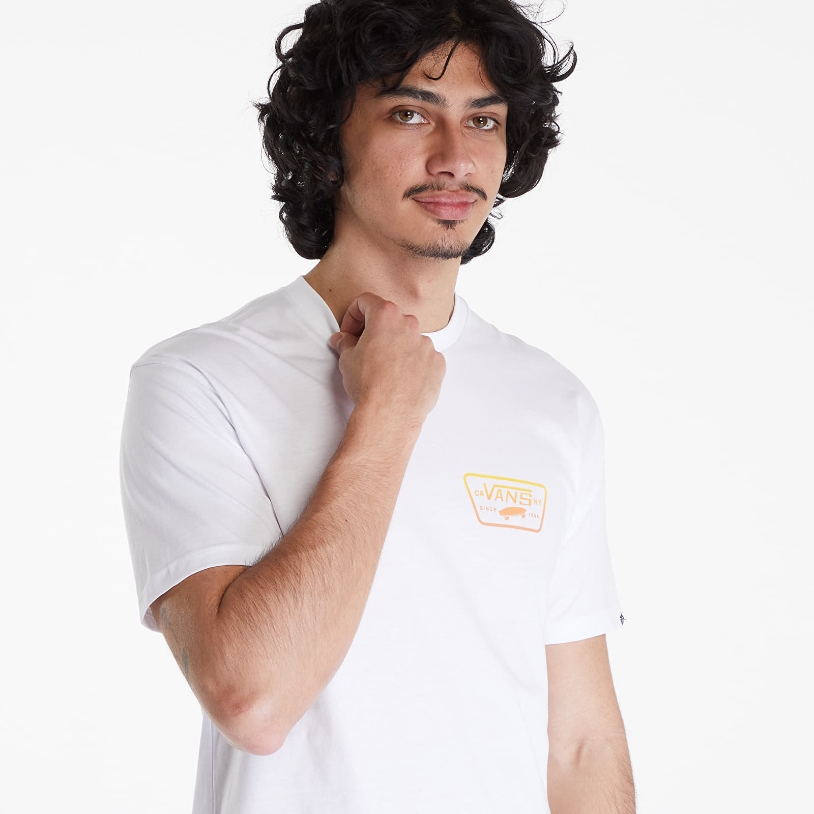 Camisetas Vans Full Patch Back SS Tee White/ Copper Tan
