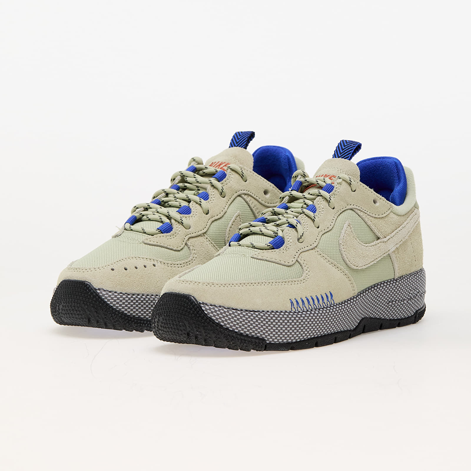 Sneakers und Schuhe für Frauen Nike W Air Force 1 Wild Olive Aura/ Racer Blue-Aquarius Blue